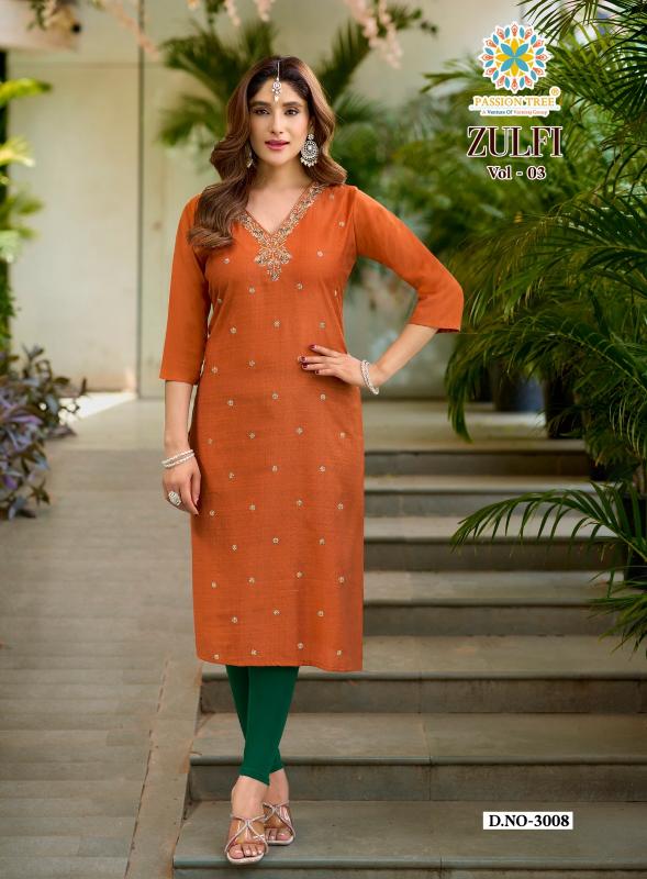 Passion tree zulfi vol 3 buy kurtis wholesale online india